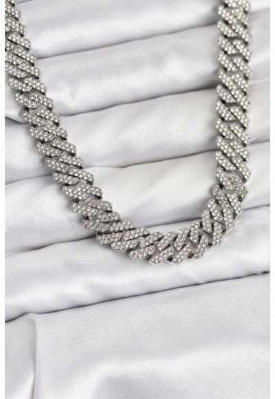 Pirinç Cuba Chain Gurmet Model Kolye