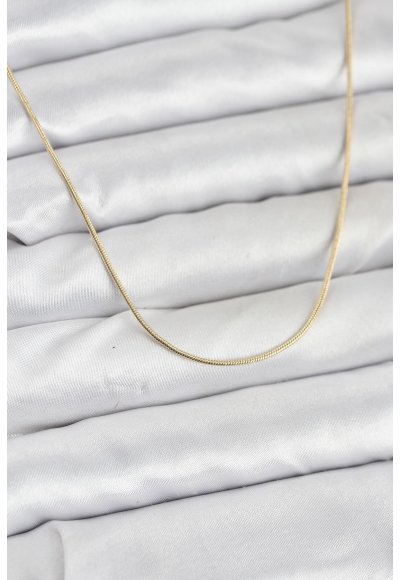 CM 14K Gold Renk Yılan Zincir Model Kadın Kolye