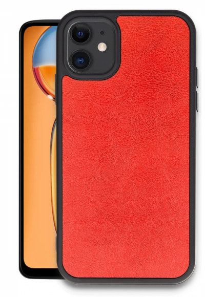 Apple İphone 11 Kılıf Aras Deri Kapak - Kırmızı