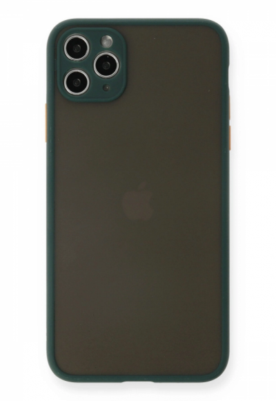 Apple İphone 11 Pro Max Kılıf Montreal Silikon Kapak - Yeşil