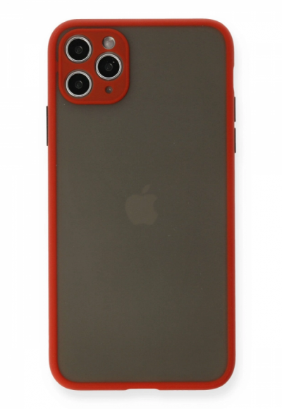 Apple İphone 11 Pro Max Kılıf Montreal Silikon Kapak - Kırmızı