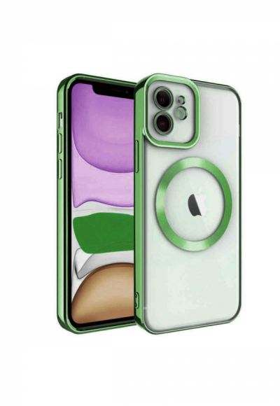 Apple İphone 11 Kılıf Kross Magneticsafe Kapak - Koyu Yeşil