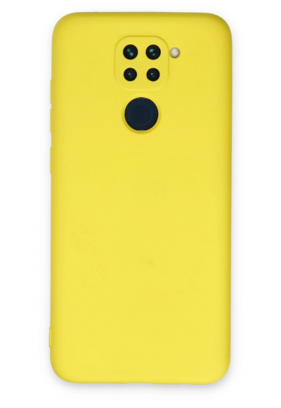 Xiaomi Redmi Note 9 Kılıf Nano İçi Kadife Silikon - Sarı