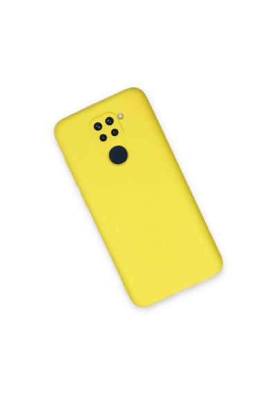 Xiaomi Redmi Note 9 Kılıf Nano İçi Kadife Silikon - Sarı
