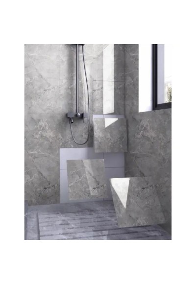 Gri Mermer Desen Duvar Sticker (30x30)