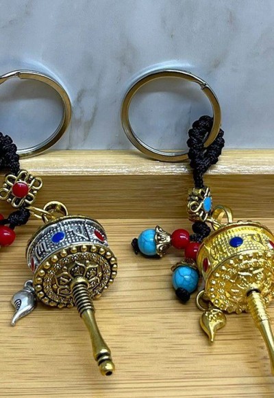 Metal Feng Shui Şans Çarkı Anahtarlık Model 3