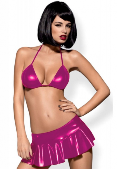Tegan Fantezi Pembe Mini Etekli Seksi SütyenTakım Seksi İç Giyim TG279094