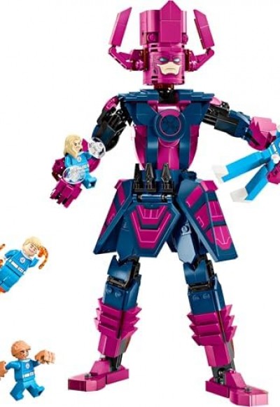 ǀ Fantastik Dörtlü, Galactus Yapım Figürüne Karşı 76316-9 Yaş ve Üzeri Çocuklara Süper Kahraman Minifigürü İçeren Yapım Seti, Doğum Günü Hediyesi Fikri (427 Parça)