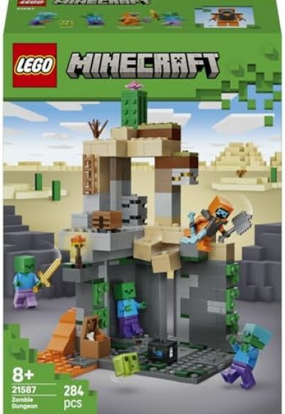 Zombi Zindanı 21587-8 Yaş ve Üzeri Çocuklar için Wasteland Gezgini Minifigürü ve 3 Zombi Figürü İçeren Yaratıcı Koleksiyonluk Oyuncak Yapım Seti, Oyuncu Hediyesi Fikri (284 Parça)