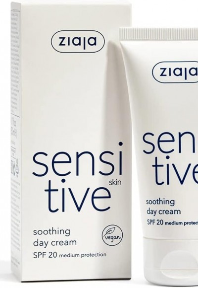 Ziaja Sensitive Yatıştırıcı Gündüz Kremi Spf 20, Hassas Cilt Serisi, 50 ml