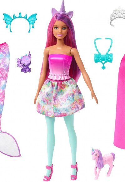 ™ Dreamtopia Bebek ve Aksesuarlar Bebek ve evcil hayvanları, kıyafetli bebek, deniz kızı kuyruğu ve etek HLC28